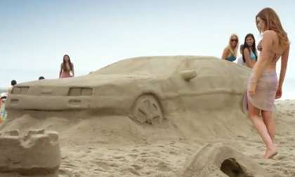 Old Spice sand version of EV DeLorean