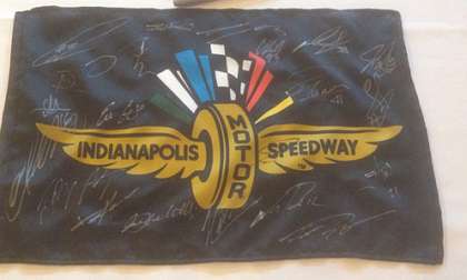 Autographed Indy 500 flag