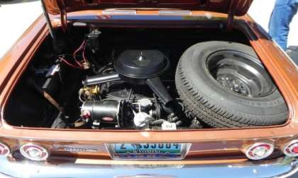 1964 Chevrolet Corvair convertible engine compartment