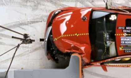 IIHS small-overlap impact test (capture)