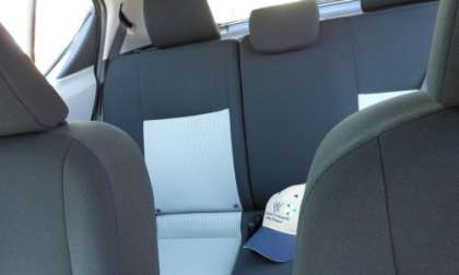 2012 Prius c rear seating view