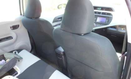 2012 Prius c rear seat view