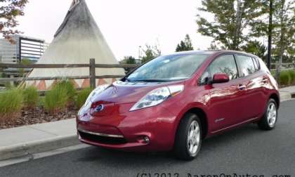 2012 Nissan LEAF and a teepee