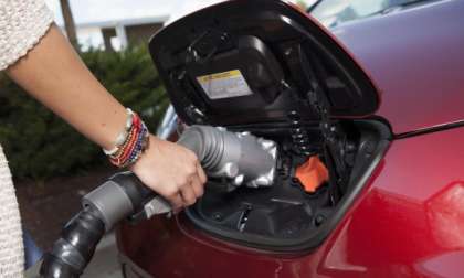 Nissan LEAF being plugged in