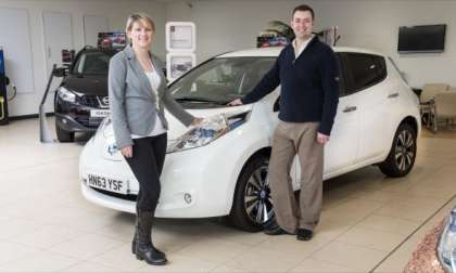 The Garners and their 100,000th Nissan LEAF