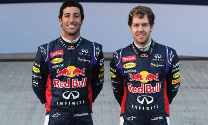 Daniel Ricciardo and Sebastian Vettel