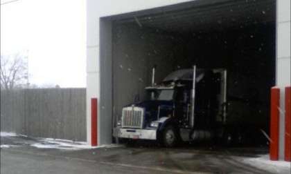 Aaron Turpen's truck in Chicago-area warehouse