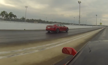 Tesla races Corvette