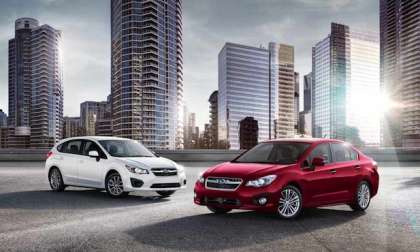 2014 Subaru Impreza four-door sedan and five-door hatchback