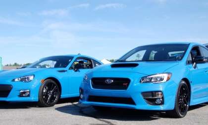 Series.Hyper.Blue 2016 WRX STI and 2016 BRZ