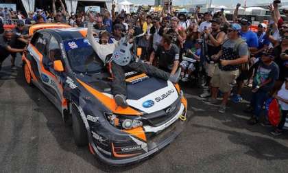 Lasek surprises with silver driving Subaru WRX STI at GRC X Games