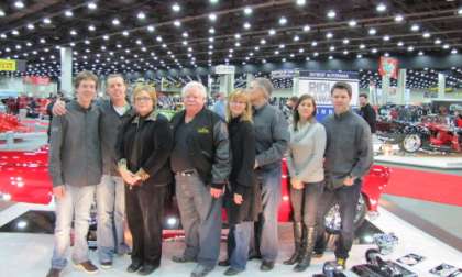 Group Photo in front of 2012 Ridler Award winner, 1955 Ford T-Bird