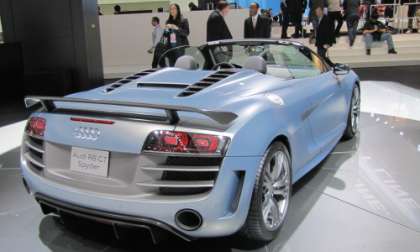 Rear Quarter View of Audi R8 GT Spyder - NAIAS 2012