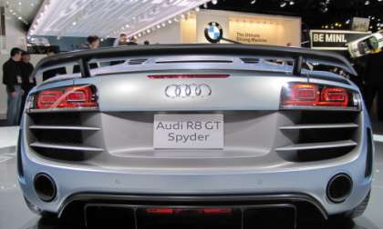 Rear View of Audi R8 GT Spyder - NAIAS 2012