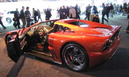 Open door and rear quarter of Falcon F7