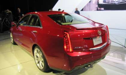 Rear angled view of Cadillac ATS at NAIAS 2012