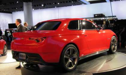 Rear angle look at Chevy Code 130R at NAIAS 2012