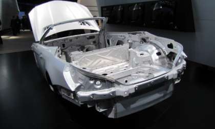 Display of Mercedes SL Aluminum Body at NAIAS 2012