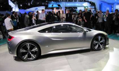 Acura NSX Hybrid Concept had a giant crowd beyyond what you see here