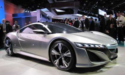 Front angle view of Acura NSX Concept at NAIAS 2012