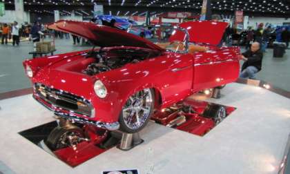 Front Angle View of 1955 T-Bird Ridler Winner at 2012 Detroit Autorama