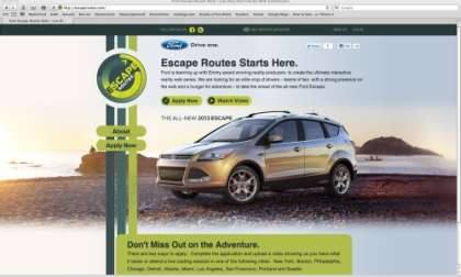 Escape Routes, unique road-trip competition featuring the all-new Ford Escape