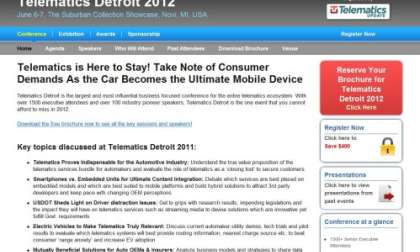 Telematics Detroit 2012 website