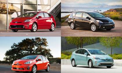 The Toyota Prius family of vehicles. Image courtesy of Toyota.