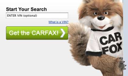 An image from the CARFAX website home page. 