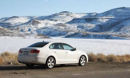 The 2012 Jetta TDI communes with nature at Blue Mesa Resevoir. photo by Don Bain