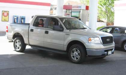 A big pickup at the gas pump. Photo by Don Bain