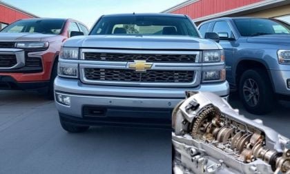 2019 Chevrolet Silverado waiting between two dealerships to repair the transmission