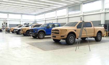 2021 Ford Raptor in design studio in clay