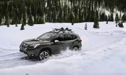 2023 Subaru Forester in the snow