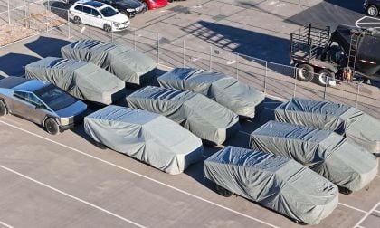 Nine Cybertrucks Spotted Covered Up At Giga Texas