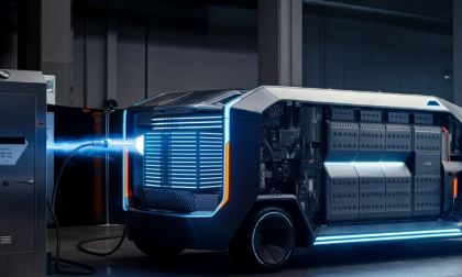 Gemini created image of an EV with a massive battery fast charging