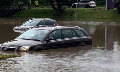 Cars Submerged After Torrential Rains