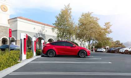 Tesla Supercharger, courtesy of Tesla Inc.