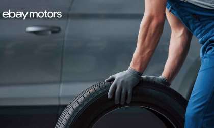 Image of tire technician courtesy of eBay Motors