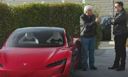 Jay Leno and Elon Musk talk about the 2020 Tesla Roadster's Rocket Thruster