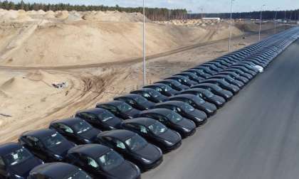 Loads of Model Y Vehicles at Giga Berlin