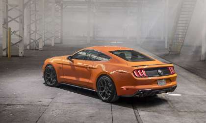 Orange Ford Mustang Muscle Car