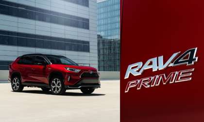 Red Toyota Rav 4 Prime