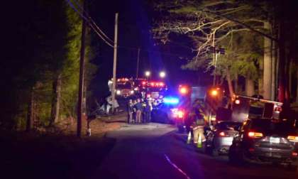 Tesla Crash Site Involving Police Vehicles