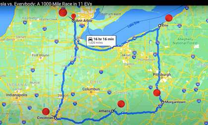 Tesla shines in 1000 mile EV race