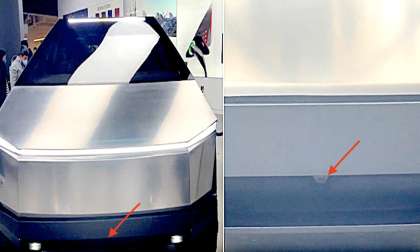 Potential front end camera spotted on Tesla Cybertruck