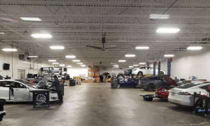 Image of Tesla maintenance area by John Goreham. 