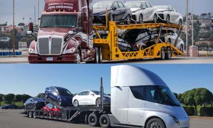 Toyota vs. Tesla electric semi trucks.