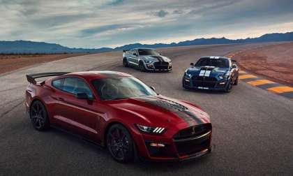 Three Ford Mustang vehicles