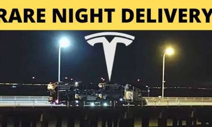 Tesla Night Loading at Shanghai South Port Terminal